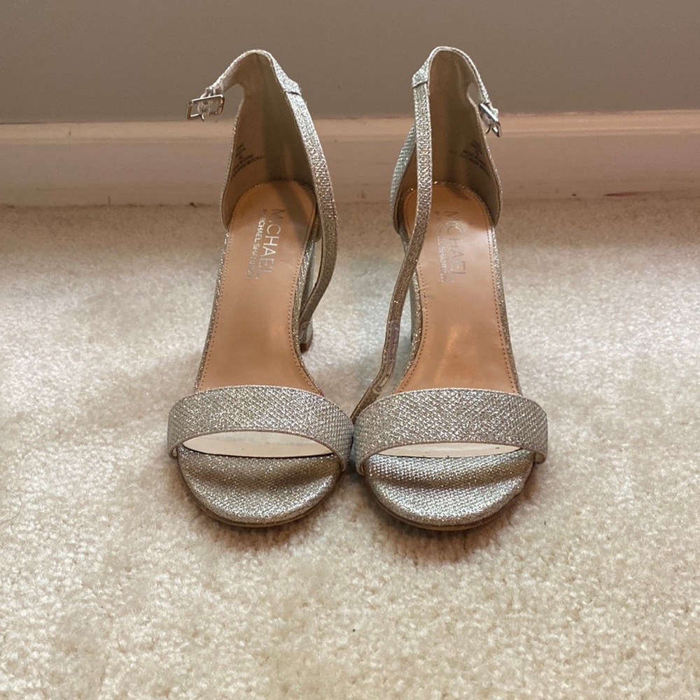 Silver high heels